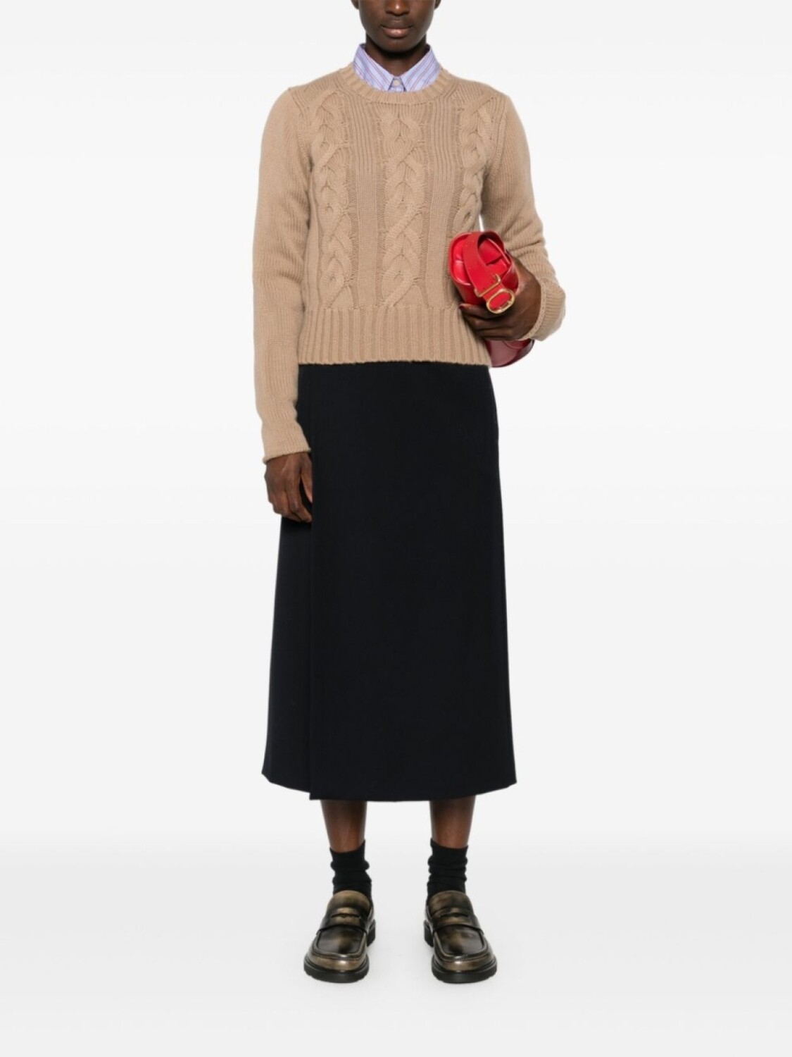 

Allude свитер фактурной вязки, нейтральный цвет