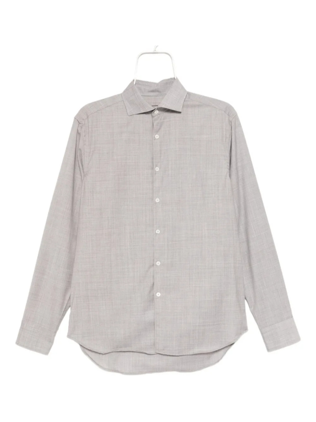 

Шерстяная рубашка Canali Oxford, серый