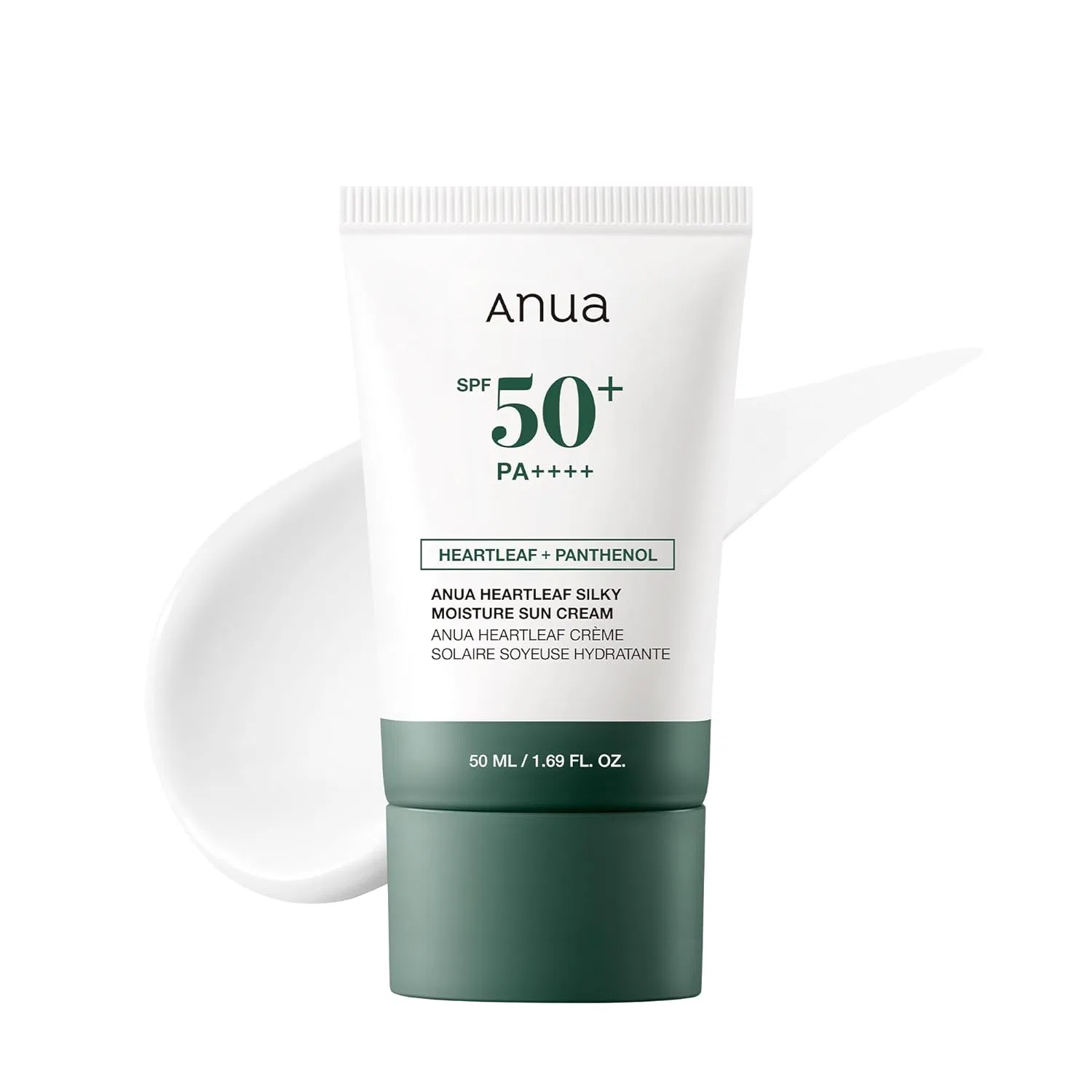 Увлажняющий солнцезащитный крем ANUA Heartleaf Silky Moisturising Sun Cream SPF 50 PA++++ ‎Anua