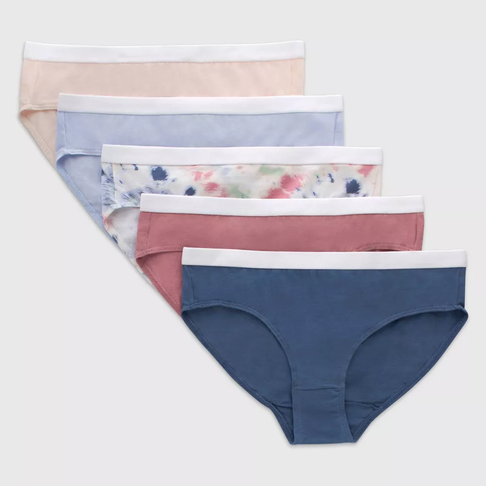 

Хлопковые трусы-хипстеры Hanes Girls' 5pk Originals, цвет Colors May Vary
