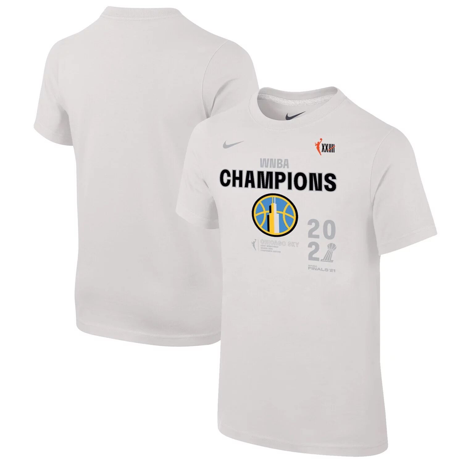Мужская белая футболка Nike Chicago Sky 2021 WNBA Finals Champions — фото 4