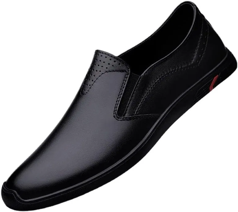 Лоферы кожаные Luxury Genuine Leather Men Loafers, Black UOPYNE