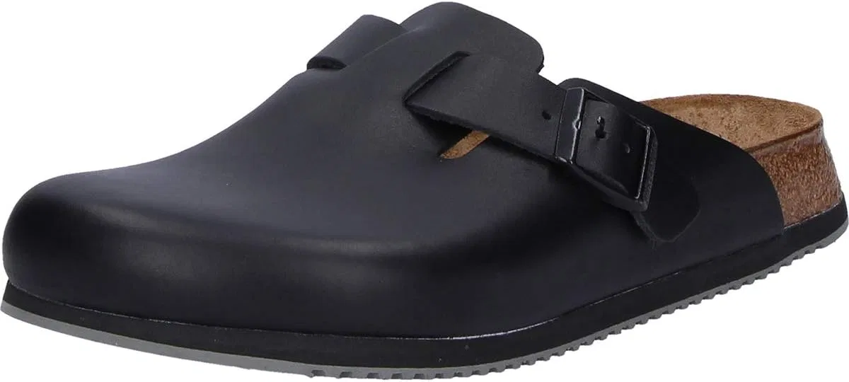 Кожаные сабо Boston унисекс BIRKENSTOCK, Black