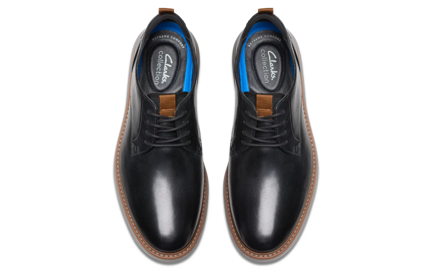 Clarks Мужские повседневные туфли из коровьей кожи черные — фото 3