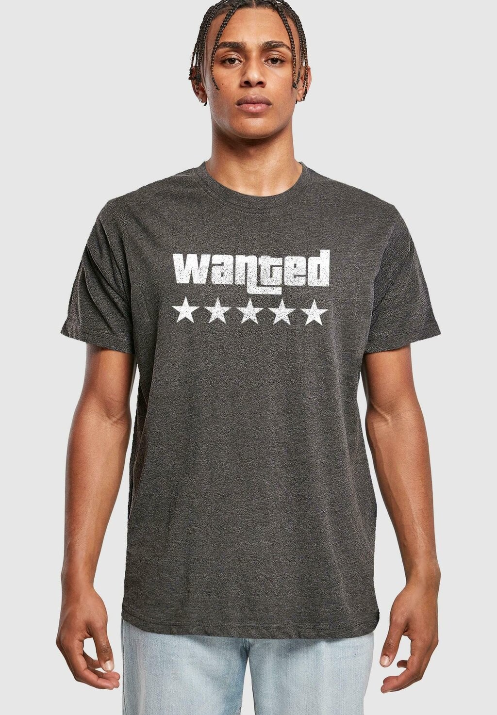 

Футболка с принтом WANTED ROUND NECK Merchcode, цвет charcoal