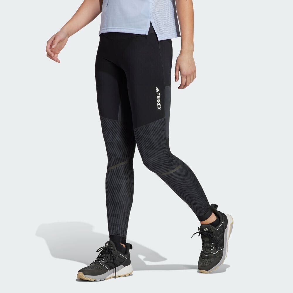 

Тайтсы Adidas Terrex Agravic Trail Running Leggings, цвет Carbon