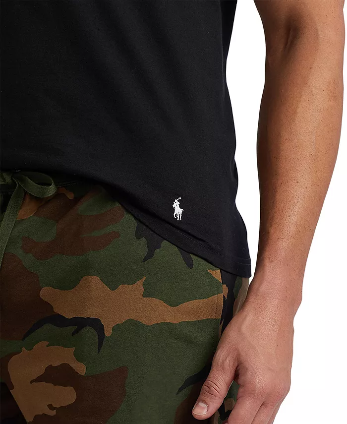 Мужские классические майки с V-образным вырезом, набор 5+1 в подарок Polo Ralph Lauren, черный — фото 4