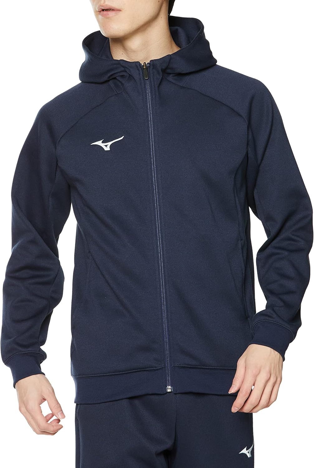 

Толстовка Mizuno 32MCA177 унисекс для взрослых, на молнии, тренировочная одежда, темно-синий
