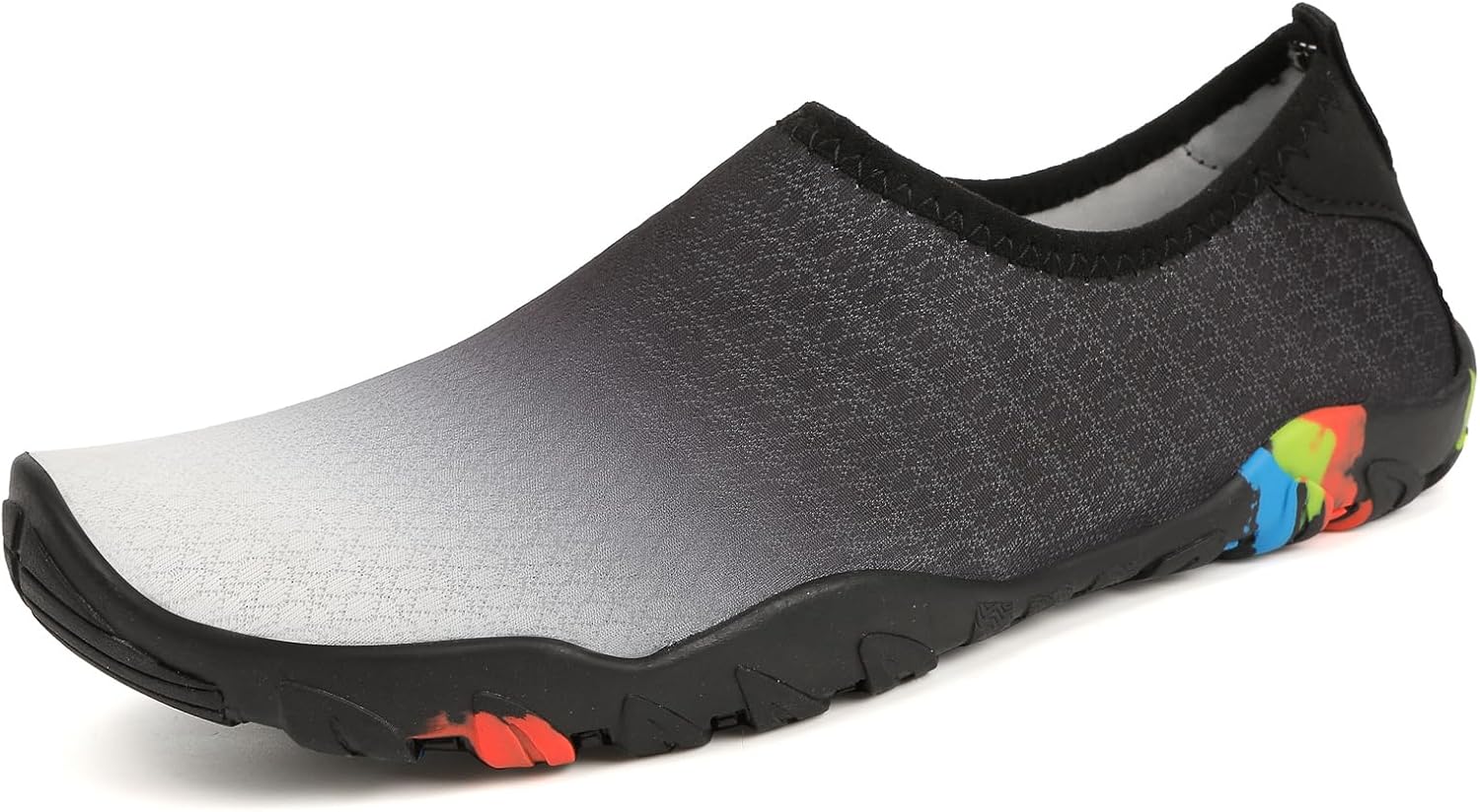 

Водные туфли Быстросохнущие с Легкой посадкой Пляжные и спортивные обувь Без носка Сетчатые аква-носки с цветной подошвой Легкие для плавания, пляжа, бассейна, дайвинга и прогулок Dacnakby, белый/черный