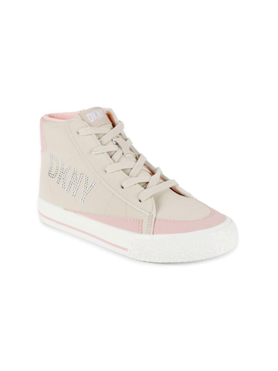 

Высокие кроссовки Hannah Melissa Logo для девочек DKNY, кремовый