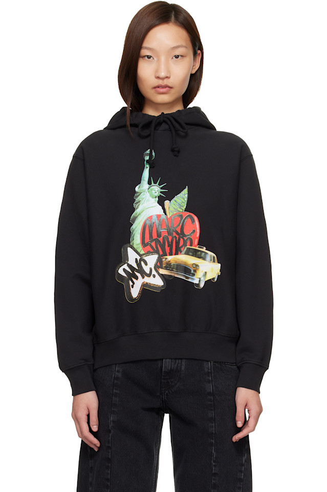 

Marc Jacobs Эксклюзивная черная толстовка Ssense с надписью «Нью-Йорк»