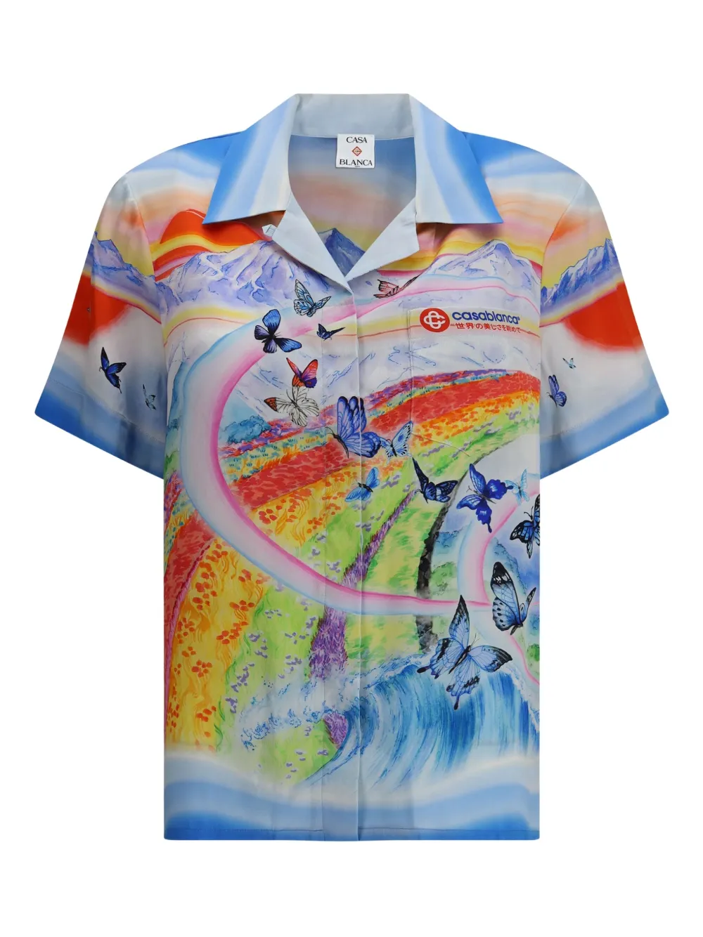 

Рубашка с графическим принтом CASABLANCA, синий