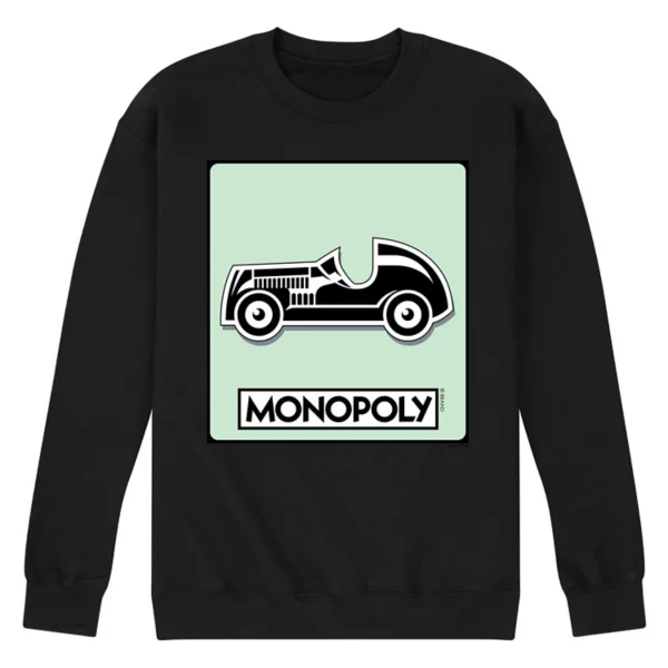 

Мужская флисовая толстовка с жетонами для игры «Монополия» Licensed Character, черный