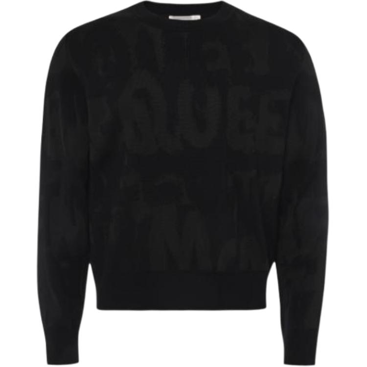 

Джемпер с жаккардовым узором Alexander McQueen, черный