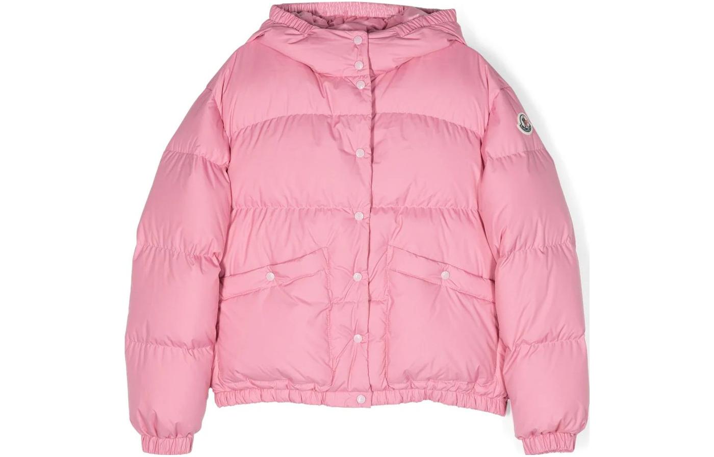 Детская утепленная куртка Moncler, розовый — фото 3