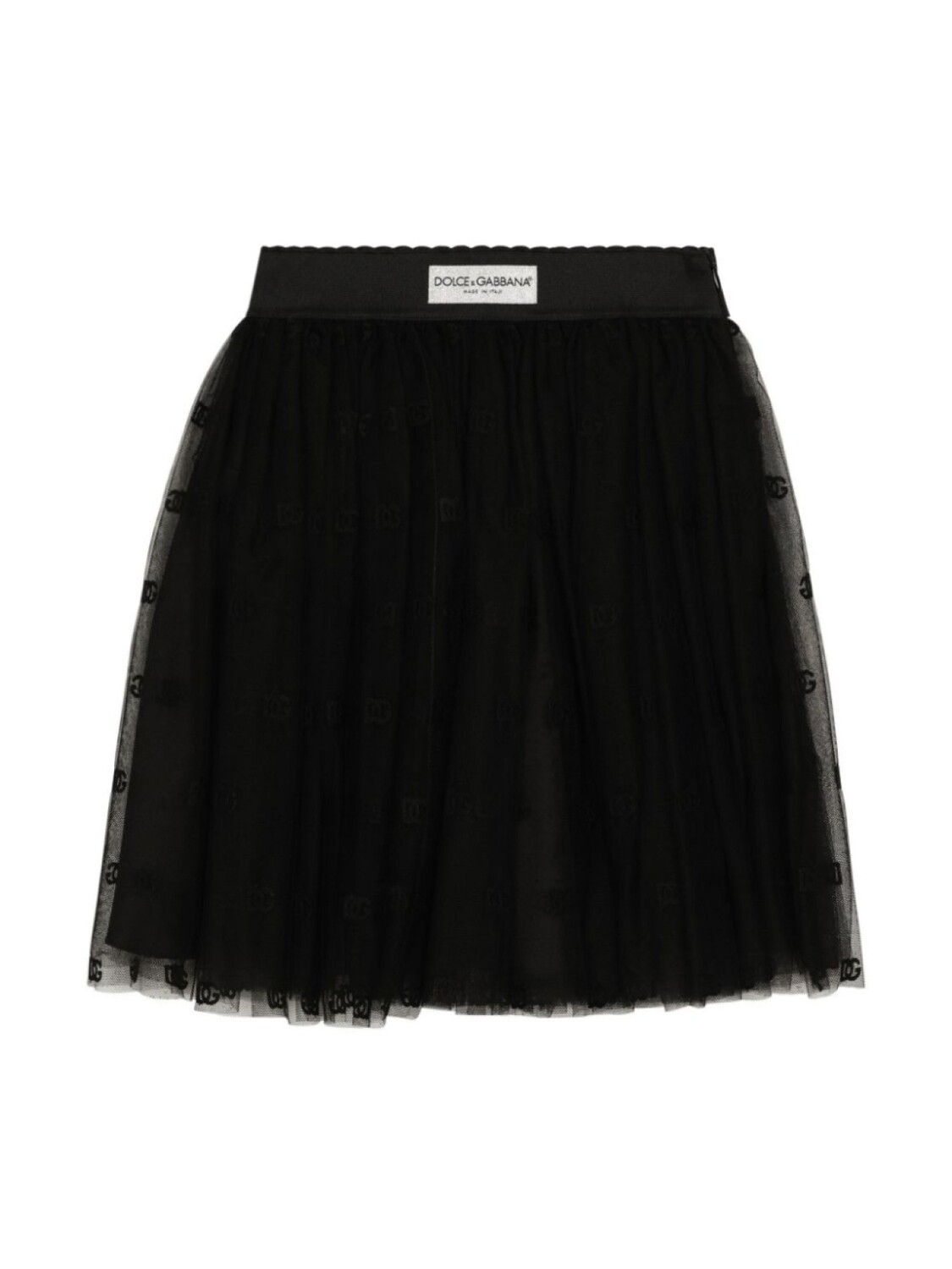 

Dolce & Gabbana юбка из тюля с нашивкой-логотипом, черный