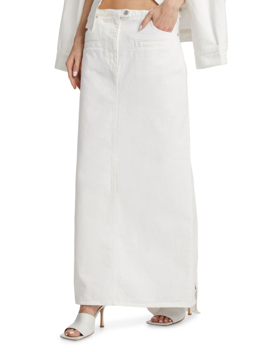 

Джинсовая макси-юбка Courreges, цвет Heritage White