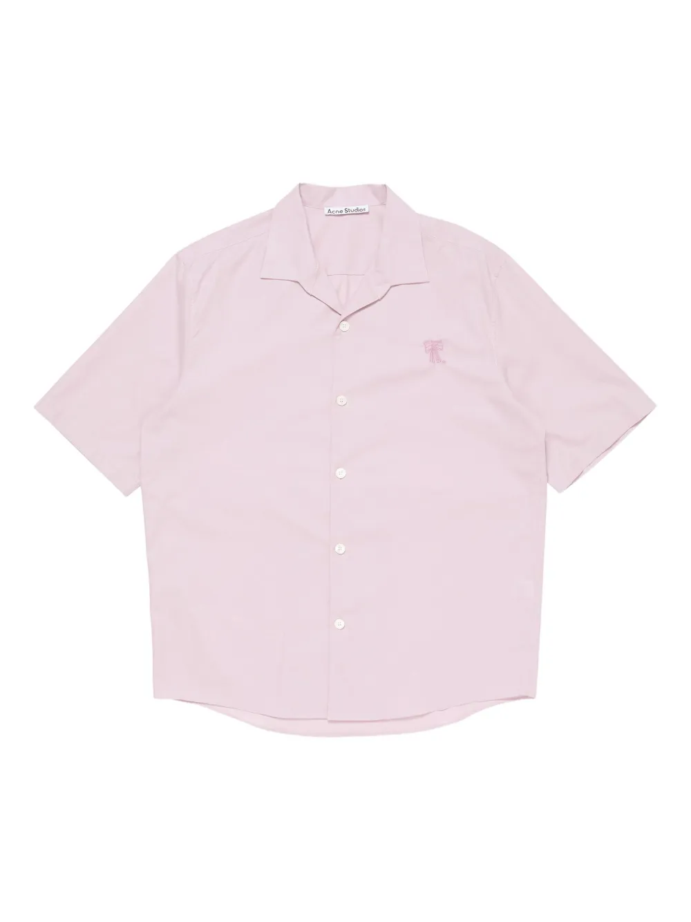 

Рубашка с вышитым бантом Acne Studios, розовый