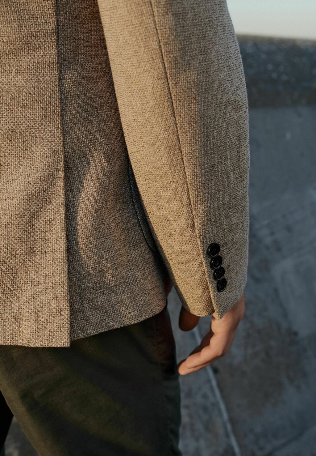 Пиджак-блейзер NOVA FIDES ITALIAN TEXTURED SLIM FIT Next, бежевый — фото 3