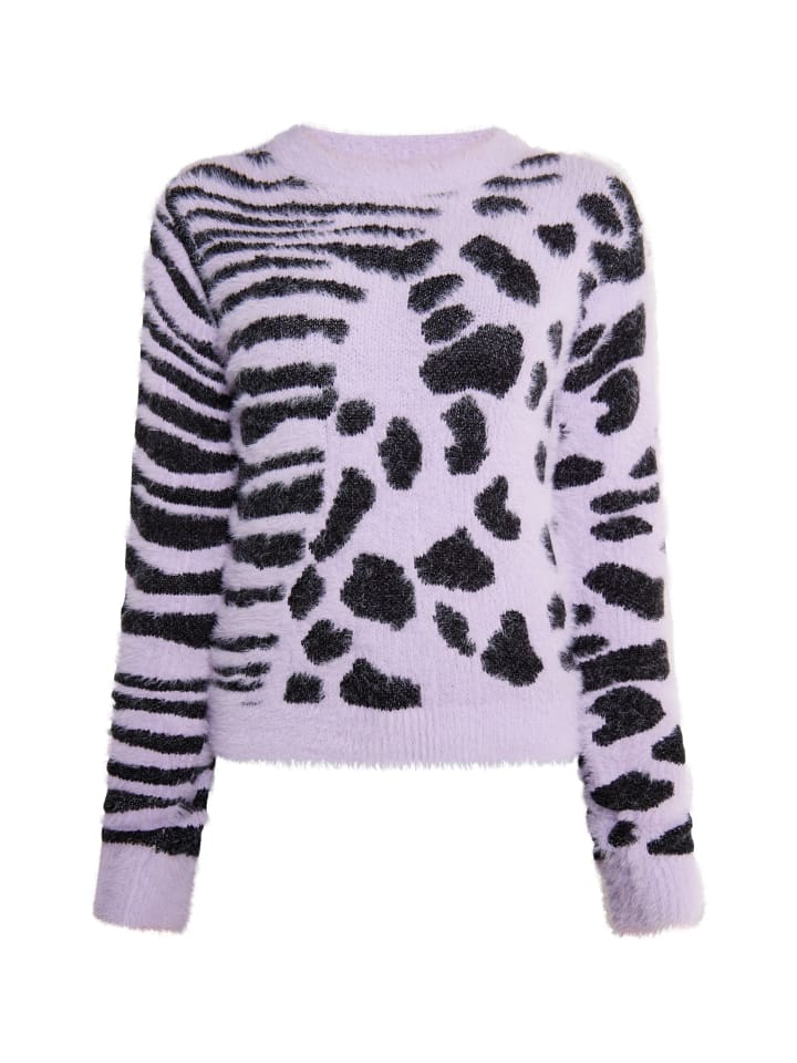 

Женский вязаный свитер фиолетового цвета myMo ROCKS