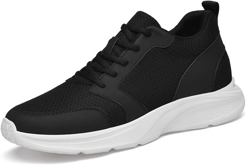 

Мужские элегантные туфли с подъемом Удобные сетчатые кроссовки для ходьбы На улице повседневные легкие кроссовки, увеличивающие рост Ygceeia, черный