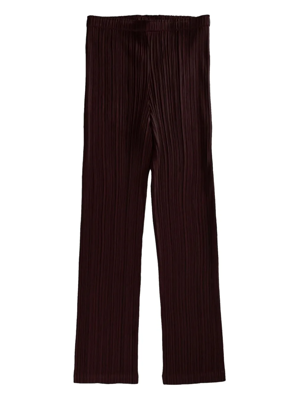 

Брюки прямого кроя со складками Pleats Please Issey Miyake, коричневый