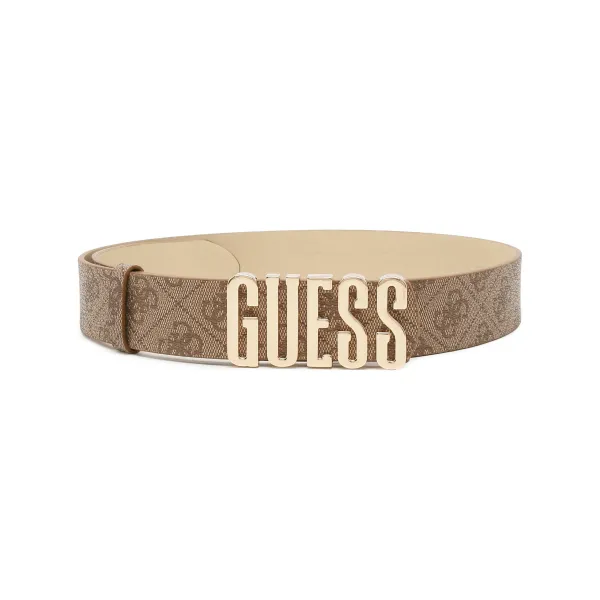 

Ремень с добавлением кожи Guess, бежевый