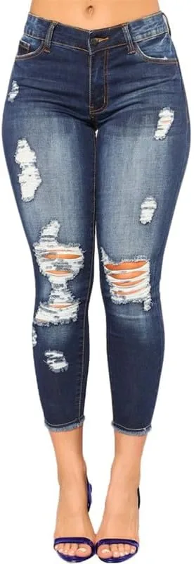 

Lonwick Andongnywell женские джинсы скинни с эффектом подтяжки и потертостями