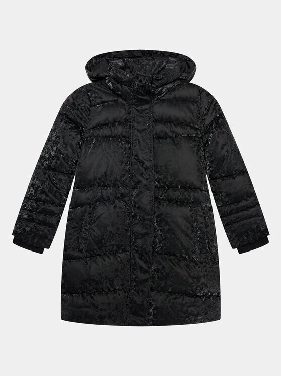 

Зимнее пальто черное стандартного кроя Guess, черный
