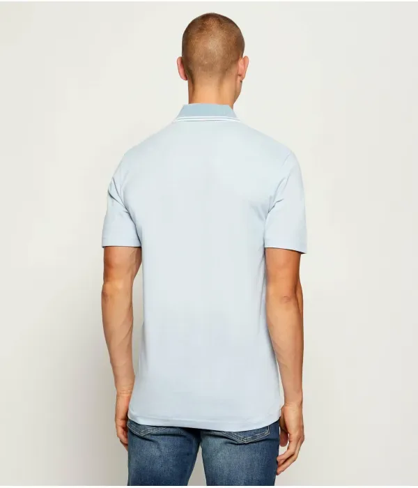 Поло Оксфорд Нью-Йорк relaxed fit Boss Orange, небесно-голубой — фото 3
