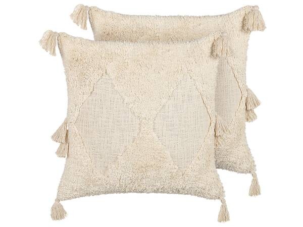 

Подушка Beliani 2 шт AVIUM, 45x45x45 см цвет beige/creme