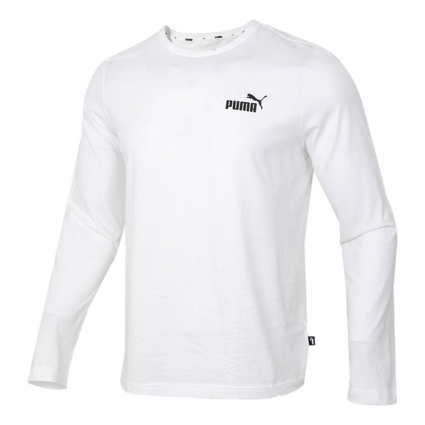 

Футболка logo printing colorblock round neck long sleeve 'white' Puma, белый