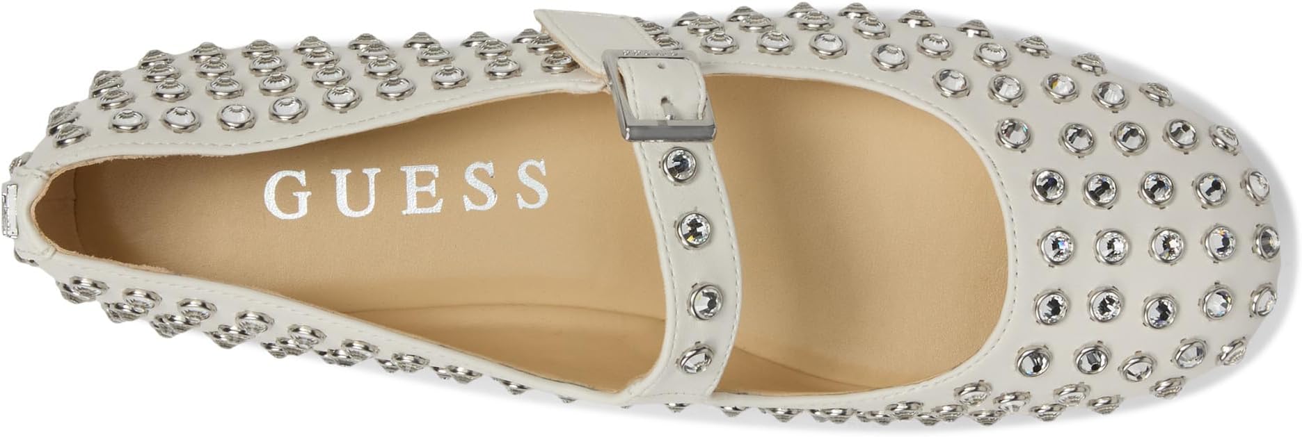 Балетки GUESS Kalidal, White Faux Leather — фото 2