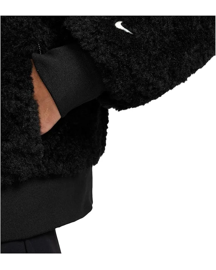 Куртка Nike Sportswear Essential Fur Bomber Jacket, Black/Sail — фото 3