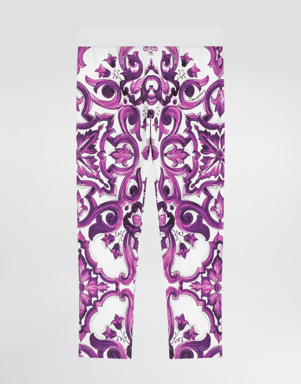 

Леггинсы из интерлока с принтом майолика Dolce&Gabbana, мультиколор