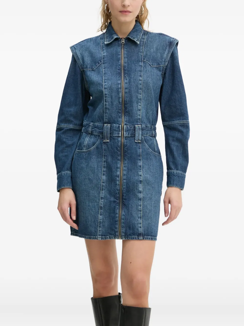 

Джинсовое платье с длинными рукавами G-Star Raw, синий