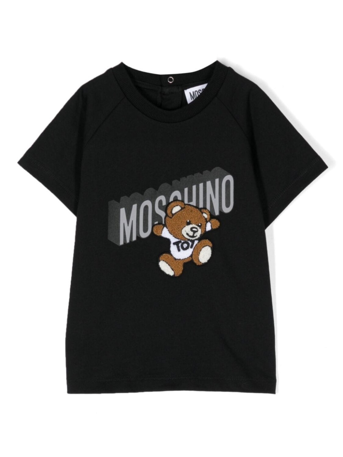 

Moschino Kids футболка с аппликацией Teddy Bear, черный