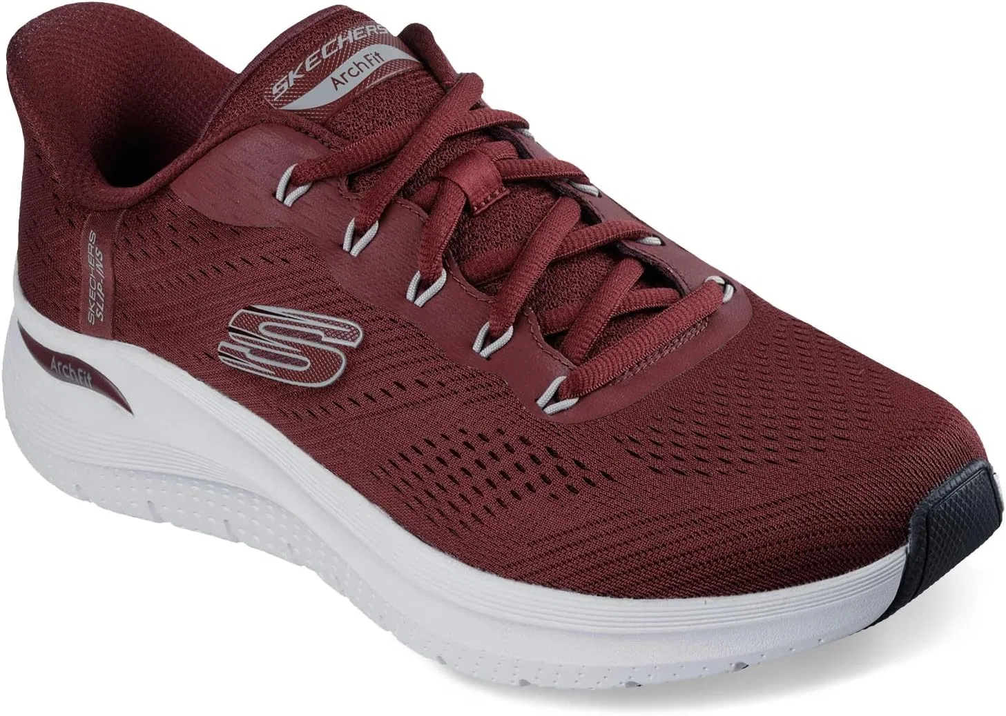 Мужские кроссовки Skechers Arch Fit 2.0 Lestur Textile бордового цвета