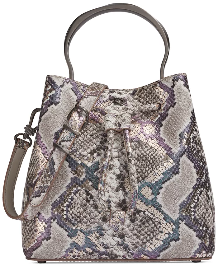 

Сумка Lawrence Python Top Handle Bucket Donna Karan New York, мультиколор