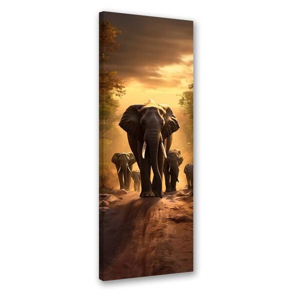 

Картина арт-принт KUNSTLOFT Elephant and Calves, коричневый