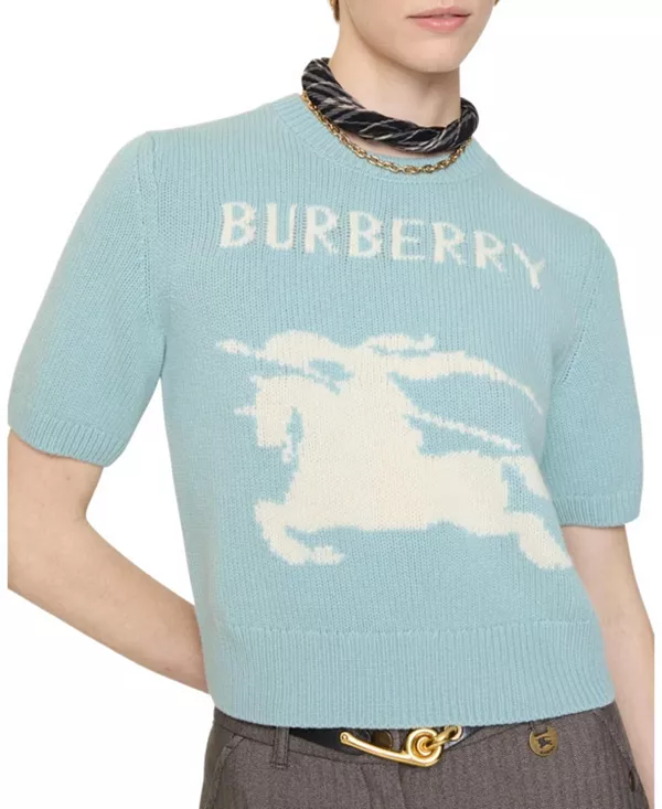

Топ из шерсти и кашемира Ekd Burberry, синий