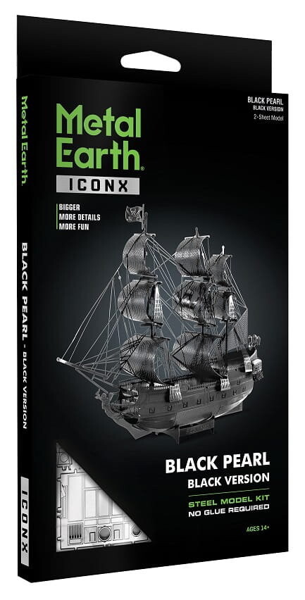 

Metal Earth, ICONX Ship Версия Black Pearl Black Pearl Black Металлическая складная модель. Fascinations