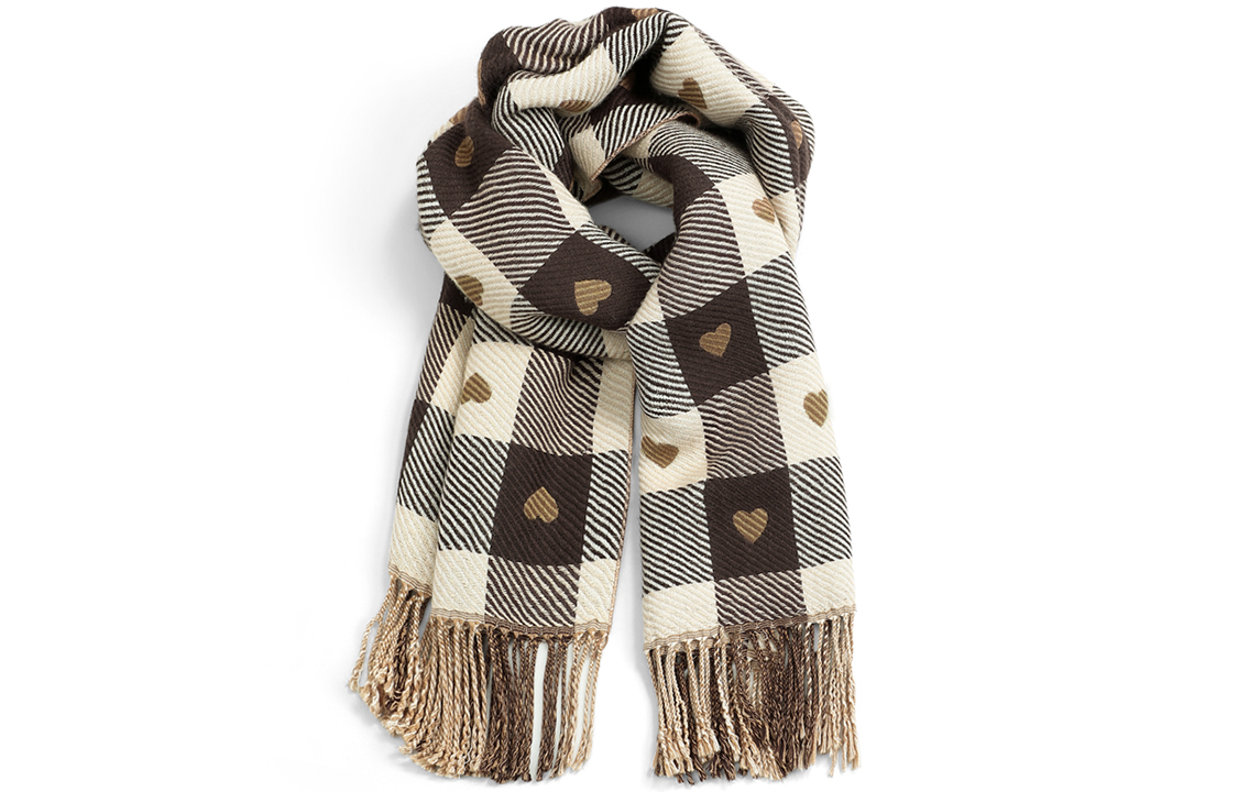 

Youyoulan Полиэстеровый вязаный шарф женский, Khaki