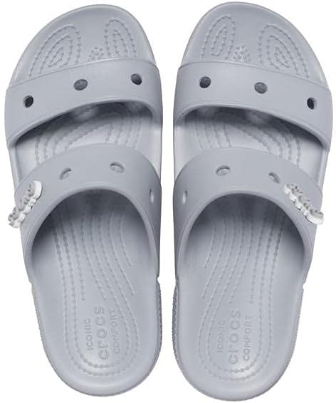 Унисекс сандалии Crocs Classic с улыбкой, светло-серый — фото 4