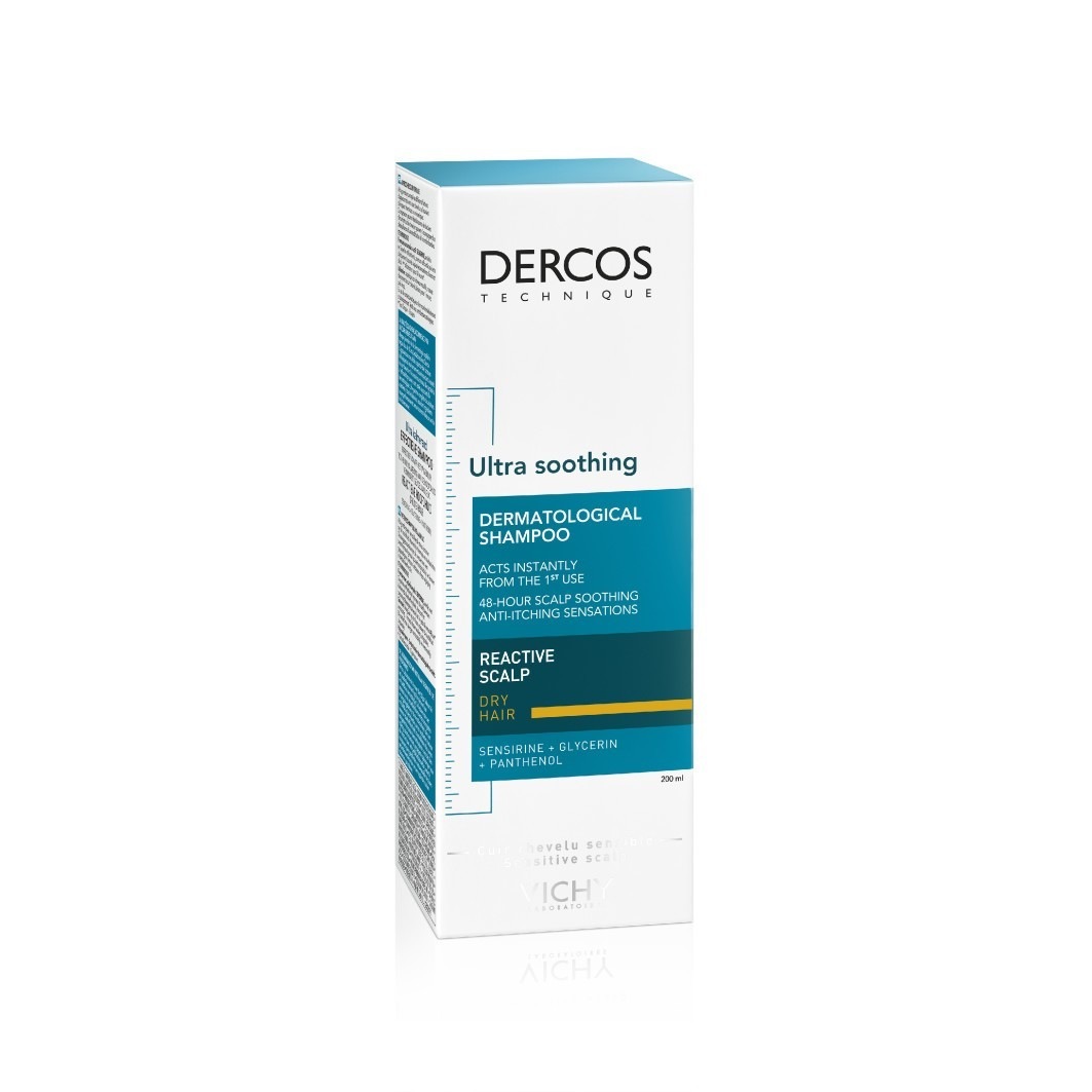 Шампунь dercos ultra-sensitiv trockenes haar Vichy, объем 200 мл — фото 2