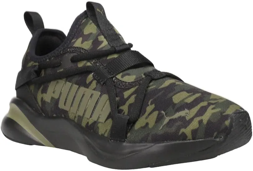 PUMA Boy's Softride Rift Slip-On Speckle (Big Kid), черный/темно-зеленый/камуфляж — фото 3