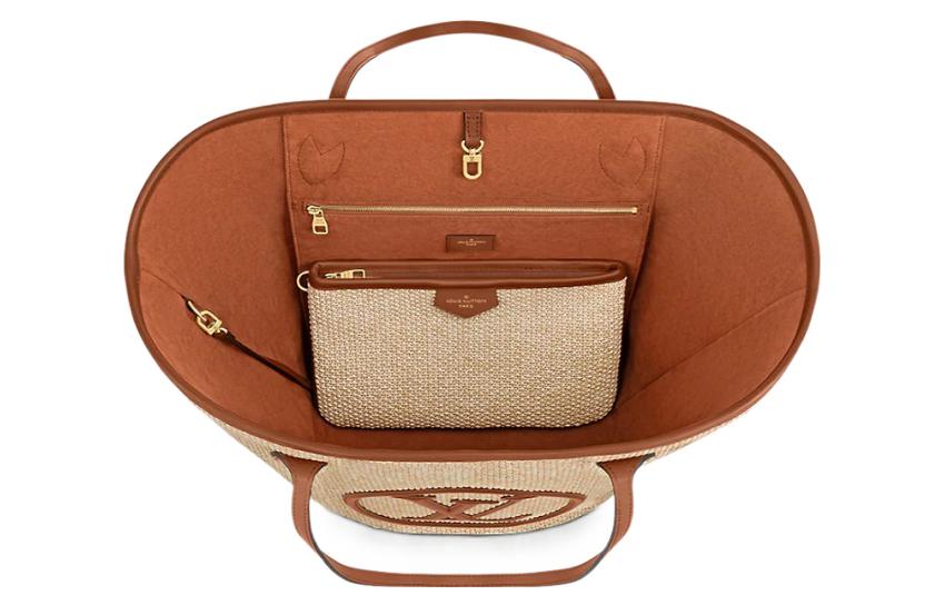 Сумка пляжная через плечо из кожи Cow Leather, Regular, женская, цвет Caramel LOUIS VUITTON, basic set (bag+dust bag) — фото 4