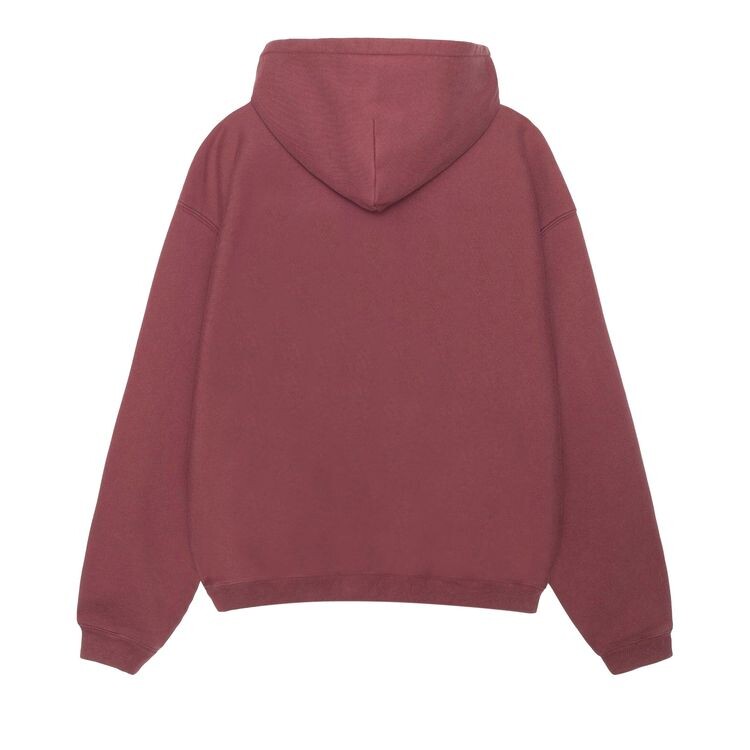 Худи Stussy 80 Relaxed Hoodie Maroon, красный — фото 2