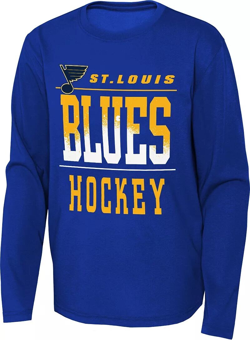 

Outerstuff Синяя футболка NHL Youth St. Louis Blues Saucer Pass