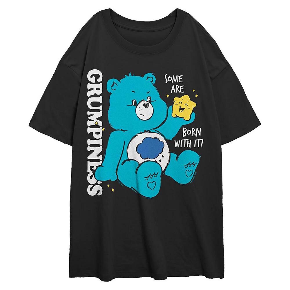 

Детская футболка большого размера с рисунком Care Bears Grumpiness Licensed Character, черный